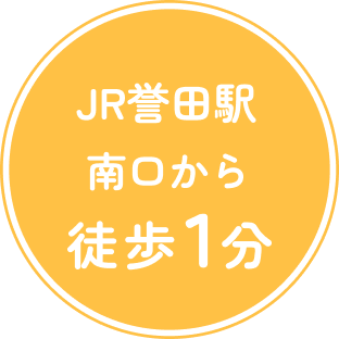 JR誉田駅から徒歩1分