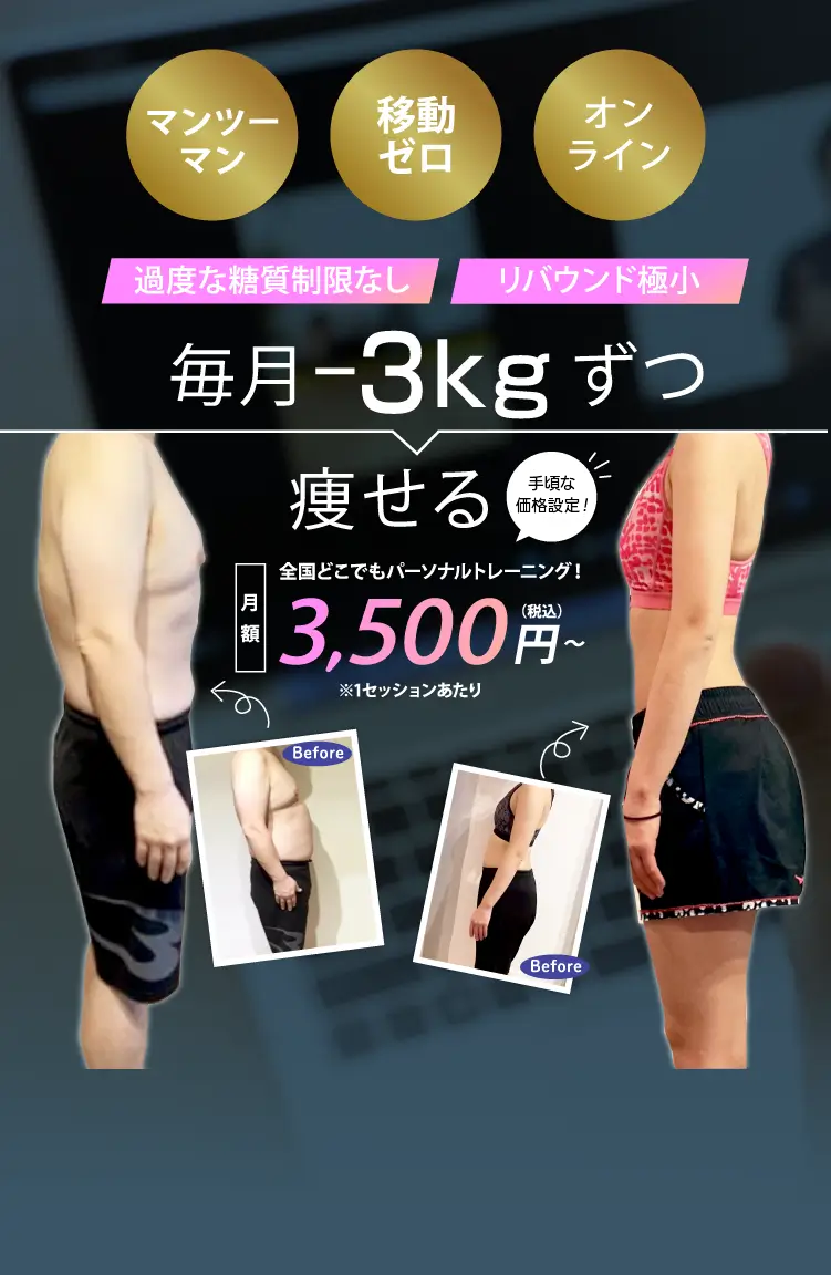 毎月ー3kgずつ痩せるTOP画像