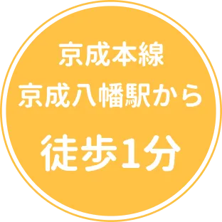 京成本線京成八幡駅から徒歩1分