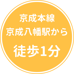 京成本線京成八幡駅から徒歩1分